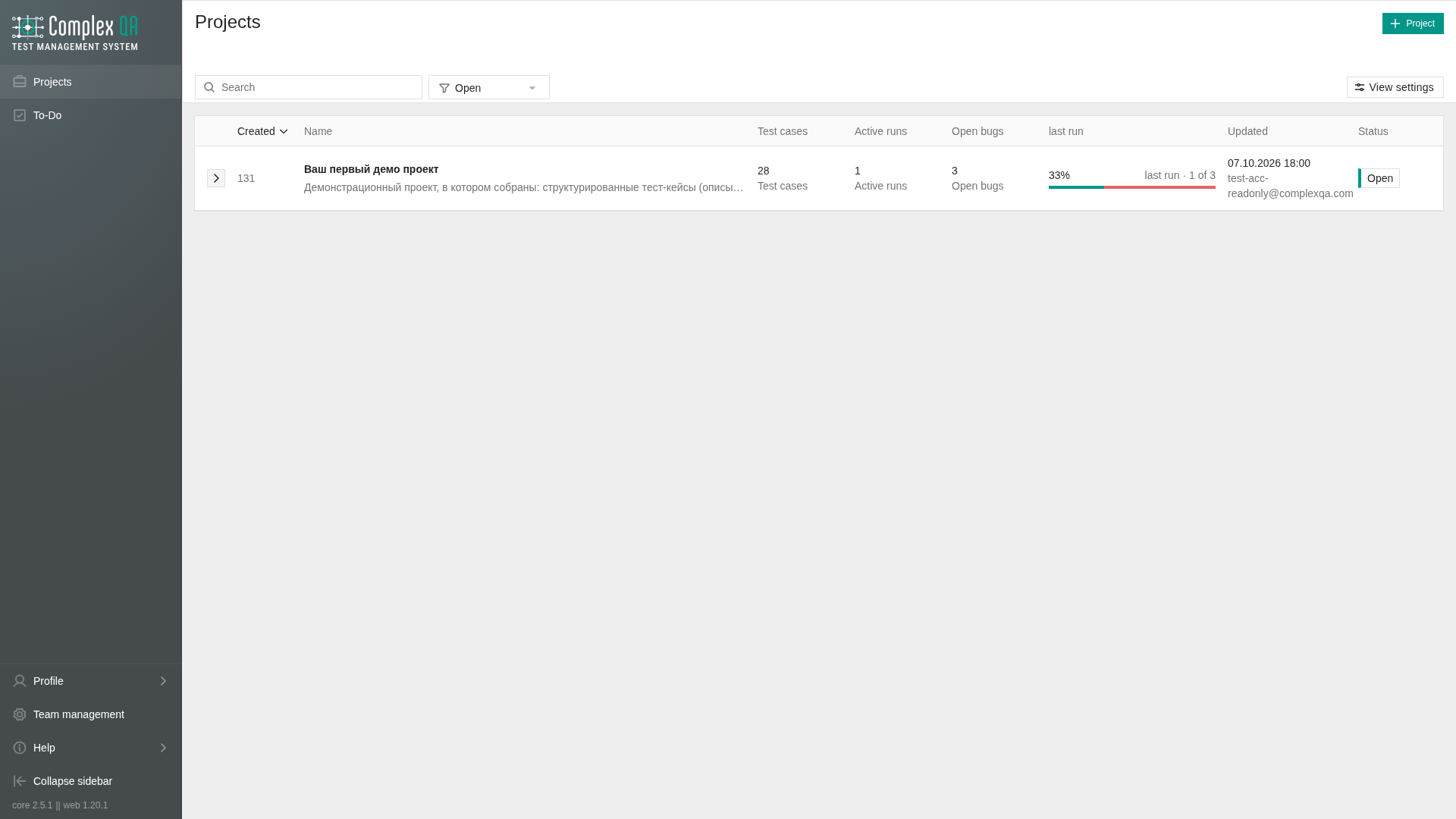 Project list